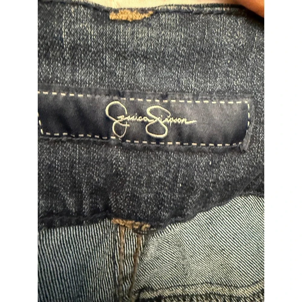 Jessica‎ Simpson Womens Blue Wash Denim Flare Jeans Button Fly SIze 30/10